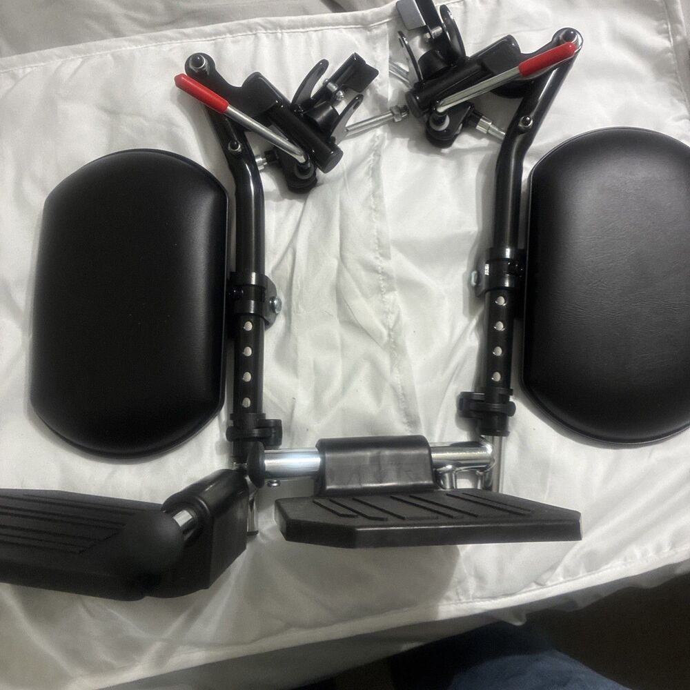 Wheelchair Elevating Legrests with Padded Calf Pads, Composite Footplates, Fits